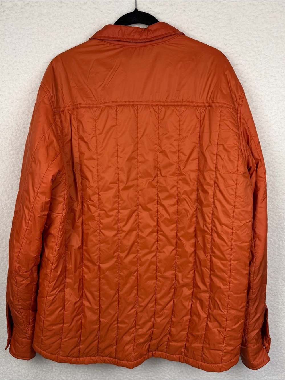 ZARA • Burnt Orange Lightweight Quilted Button Shirt Jacket, L - Picture 7 of 11
